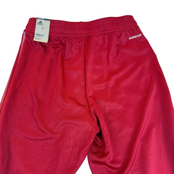 Adidas Mens Red Polyester Tapered Athletic Pants Aeroready Slim Fit Size S - New - Picture 4 of 14